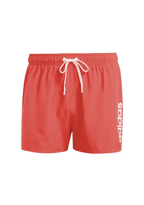 Adidas Essentials Logo CLX Swim Shorts Red Men ADIDAS SWIMWEAR | Swimwear | IR6224-